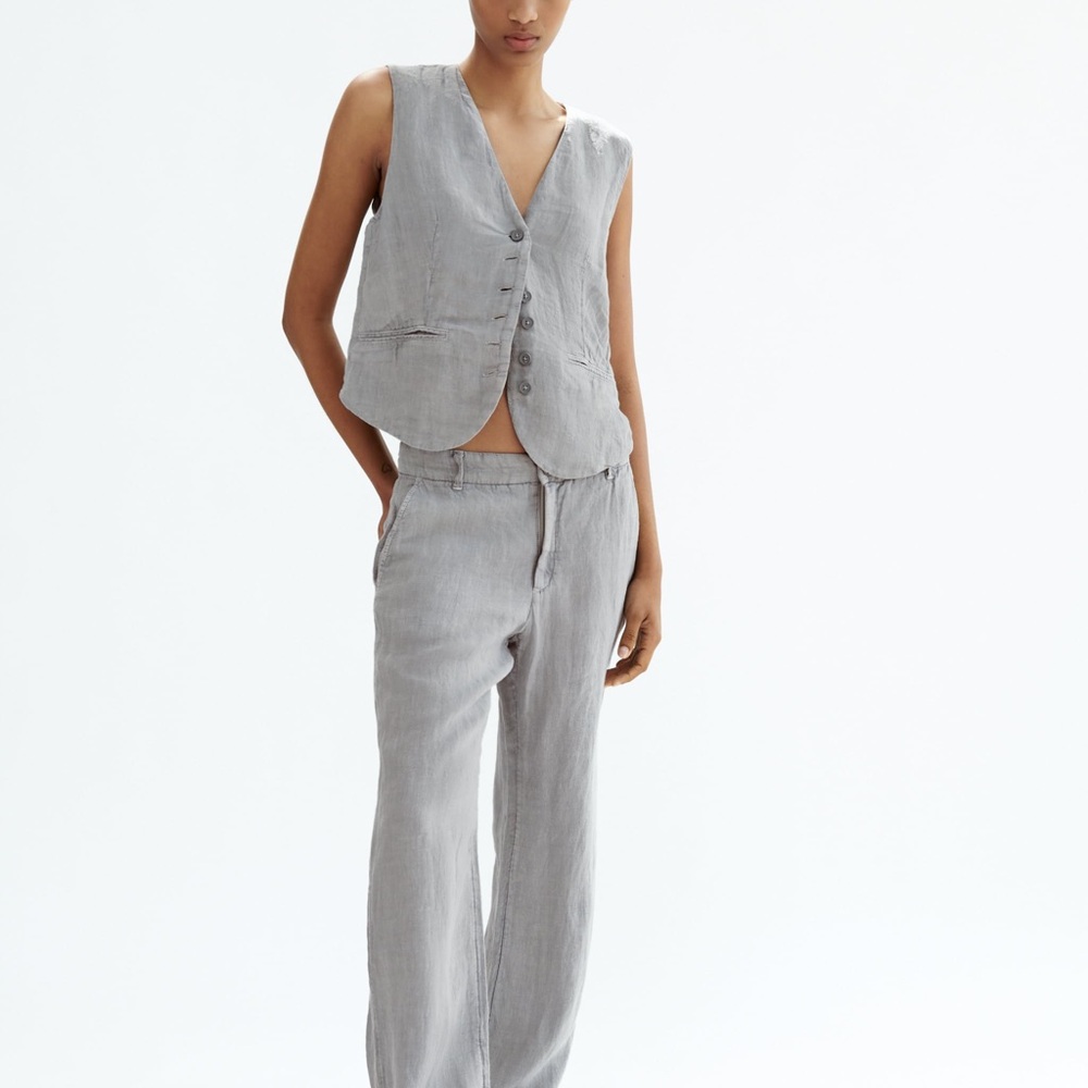 Zara Gray Flare Women's Pants